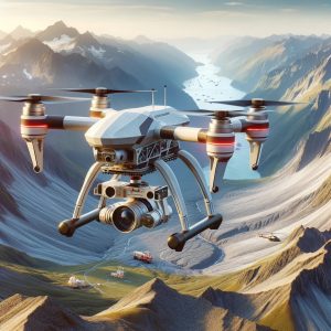 Große C4-Drohne in einem anspruchsvollen Einsatz, demonstriert die Kapazitäten für professionelle Anwendungen gemäß EU-Drohnenverordnung.